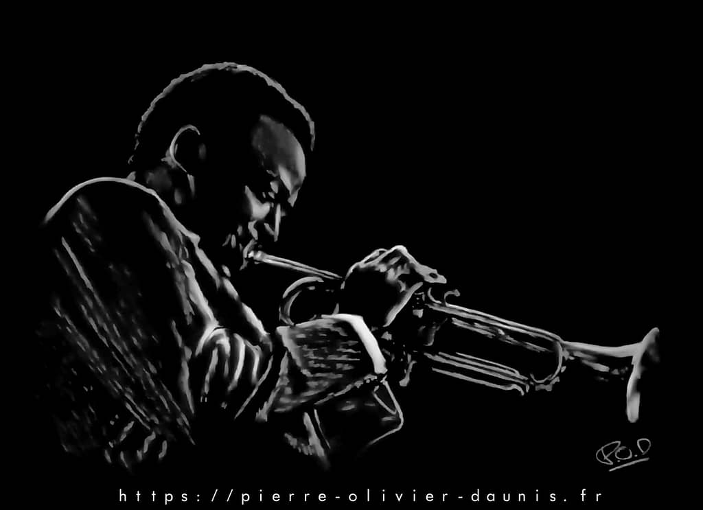 tableau de Miles Davis - peinture jazz par pod