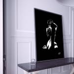 tableau moderne de femme nue 43 au pastel sec nude woman painting