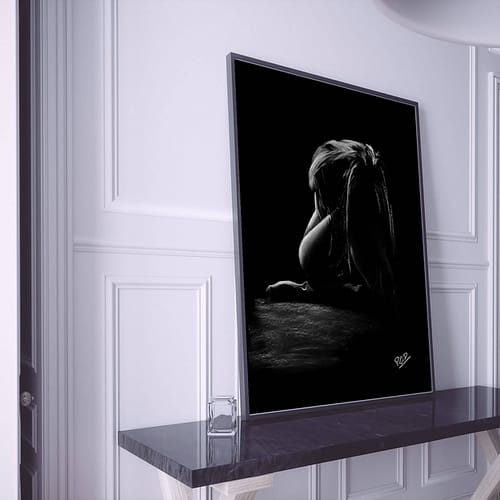 tableau moderne de femme nue 71 au pastel sec nude woman painting