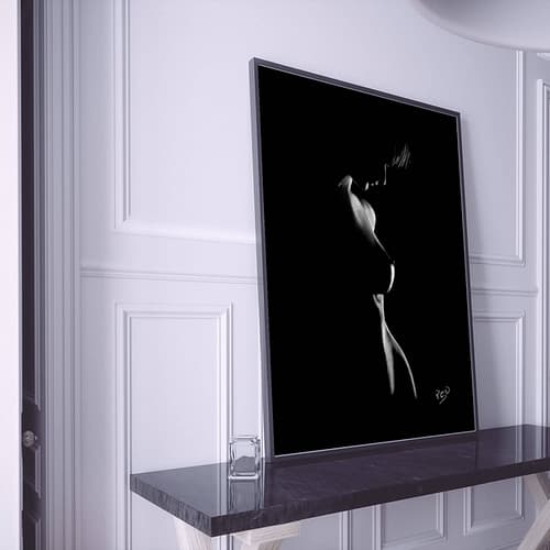 tableau moderne de femme nue 70 au pastel sec nude woman painting