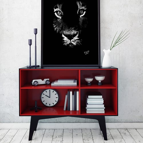 Peinture moderne de tigre au pastel sec 1