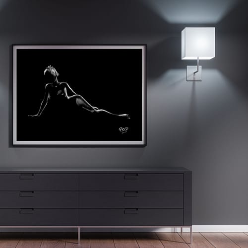 tableau moderne de femme nue 81 au pastel sec nude woman painting