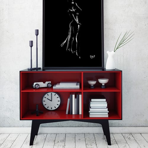tableau moderne de Silhouette de femme de cabaret – woman painting