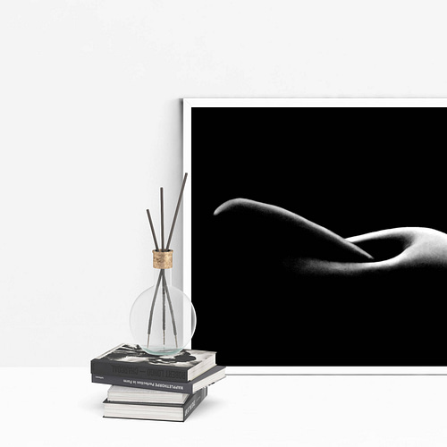 Tableau de femme nue allongée de dos 59 peinture moderne au pastel sec