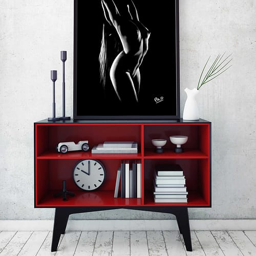 tableau moderne de femme nue 88 au pastel sec nude woman painting