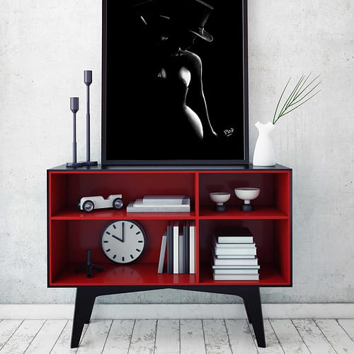 tableau moderne de Silhouette de femme 99 au pastel sec nude woman painting