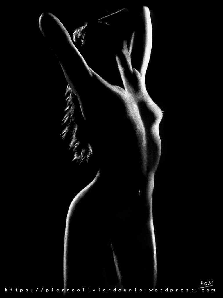 tableau moderne femme nue 10 réalisé au pastel sec