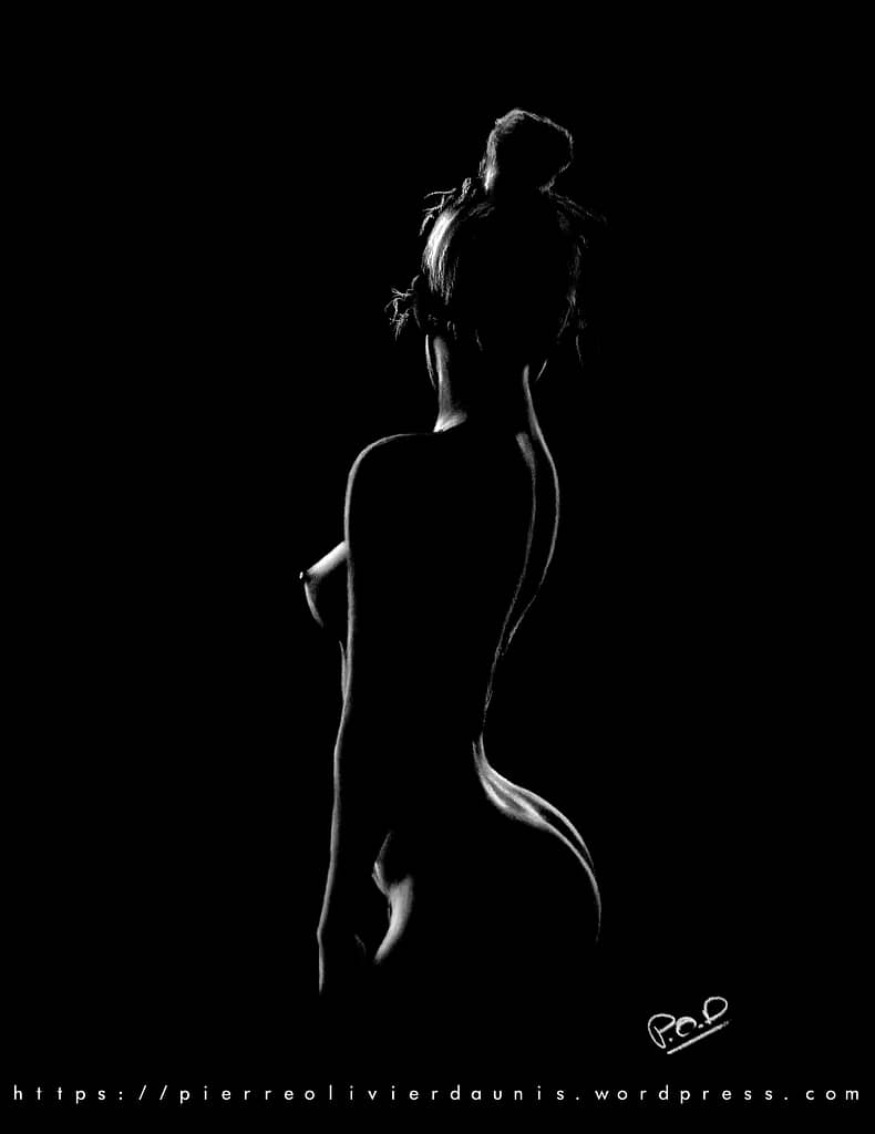 tableau moderne de Silhouette de femme nue 92 .femme nue peinture