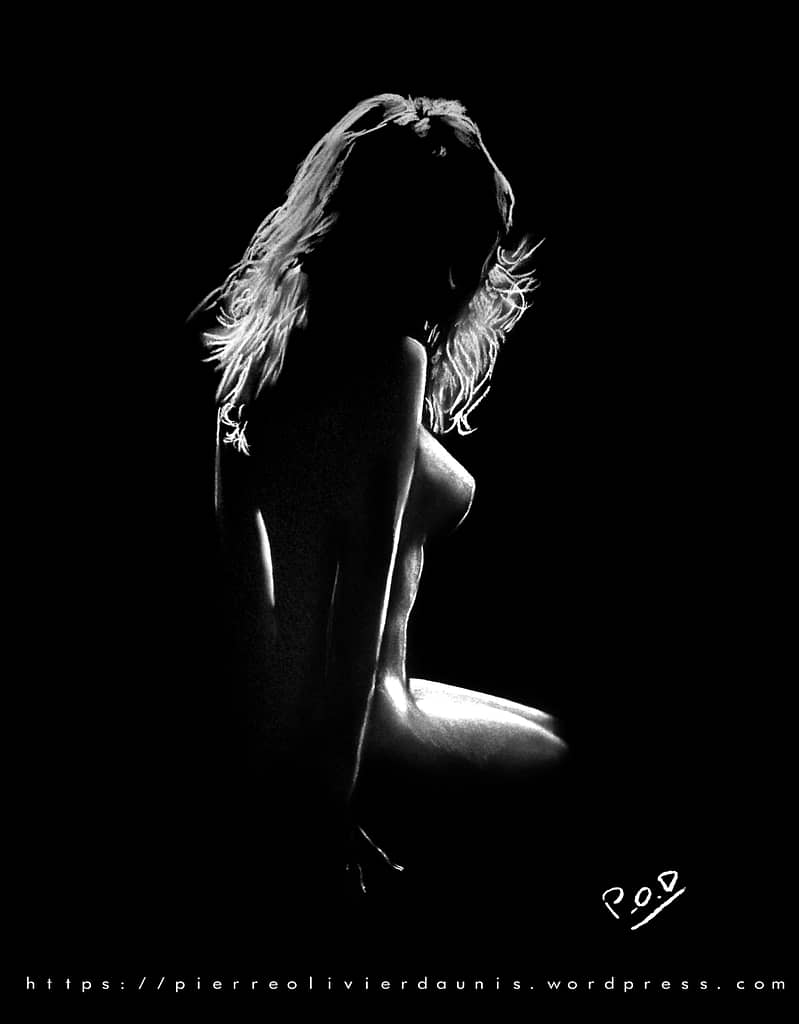 peinture sensuelle de femme nue silhouette de femme