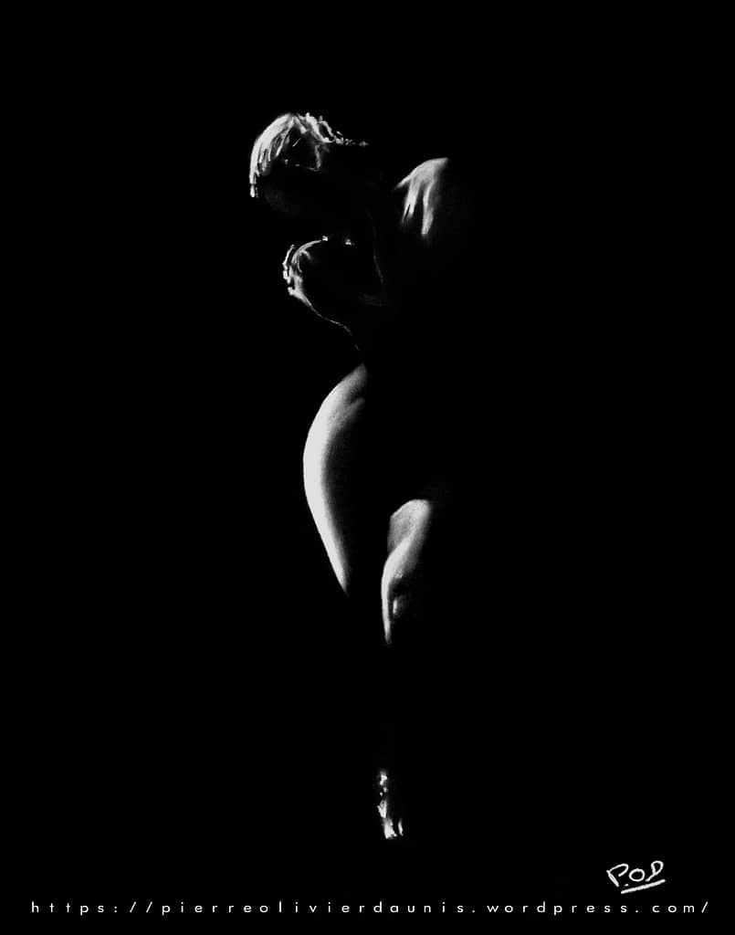 Tableau moderne clair obscur de femme nue 42 silhouette de femme peinture