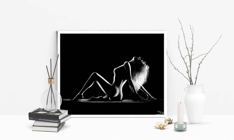 tableau moderne femme nue 1 au pastel sec