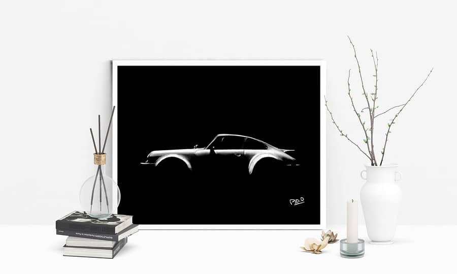 Porsche-modern-pastel-painting-tableau-design-Daunis-Pierre-Olivier-artistic-sport-car-peinture de Porsche