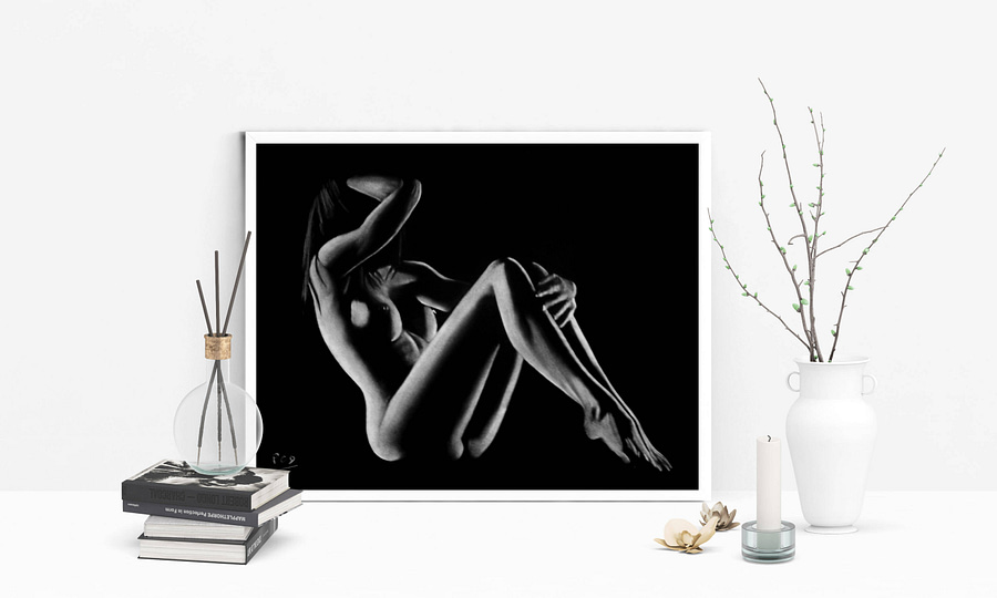 tableau moderne femme nue 26 au pastel sec