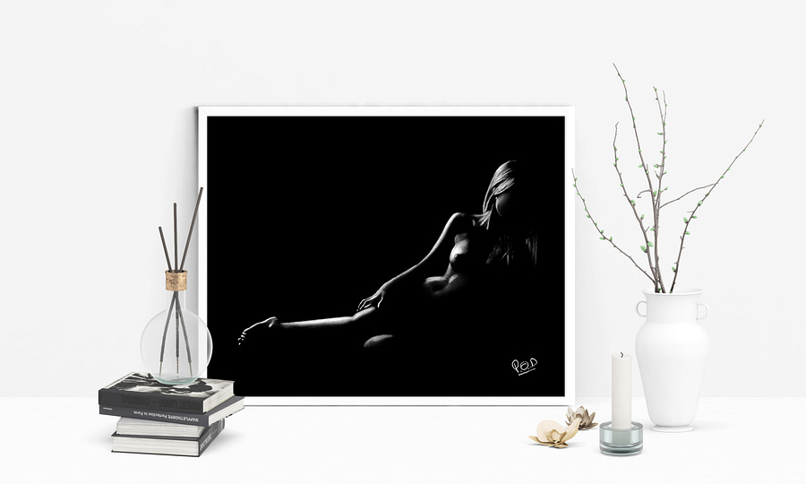 tableau moderne de femme nue 74 au pastel sec nude woman painting