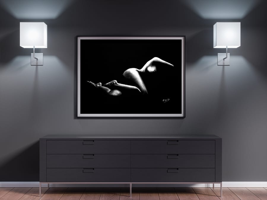 tableau femme nue 20 au pastel sec – peinture moderne déco design