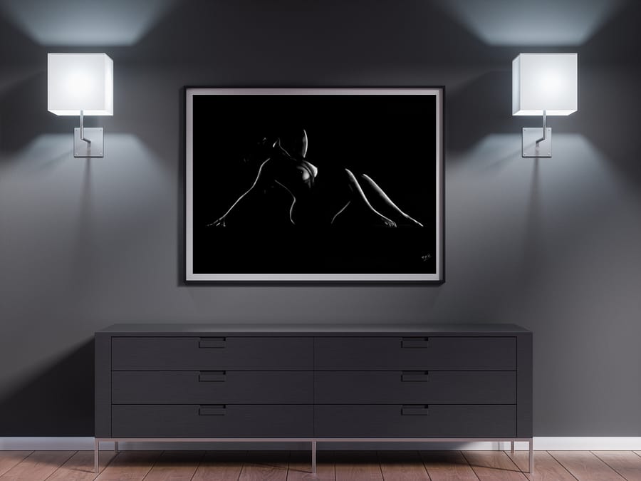 tableau moderne femme nue 21 au pastel sec