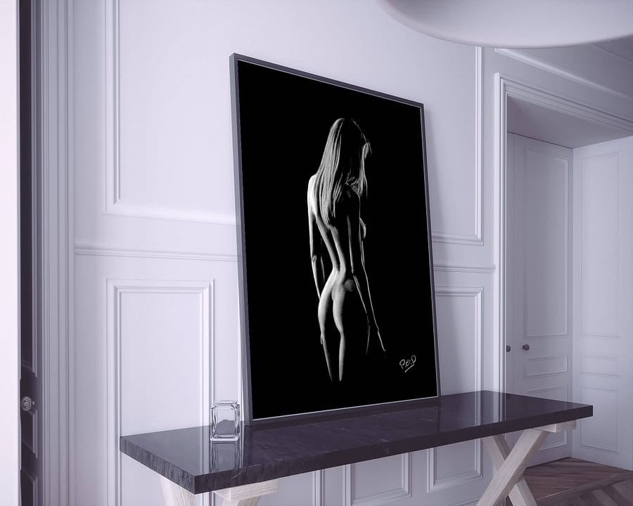 tableau moderne de femme nue 63 au pastel sec nude woman painting
