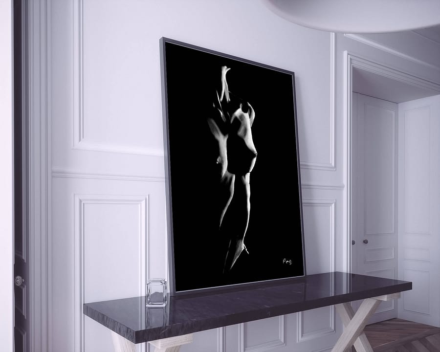 tableau moderne femme nue 12 au pastel sec