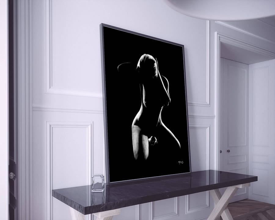 tableau moderne femme nue 18 au pastel sec